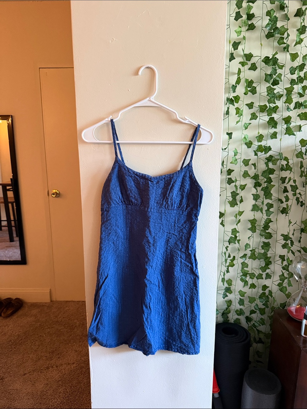 wild fable Royal Blue Textured Slip Dress